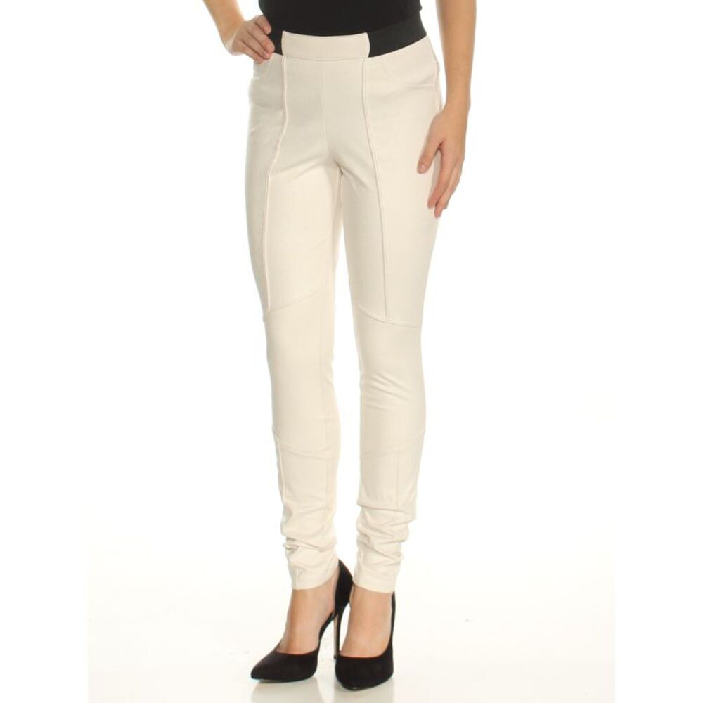 NWT KIIND OF Womens Ivory Skinny Pants Size: XS